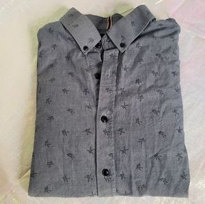 Men's long sleeve dress light blue shirt